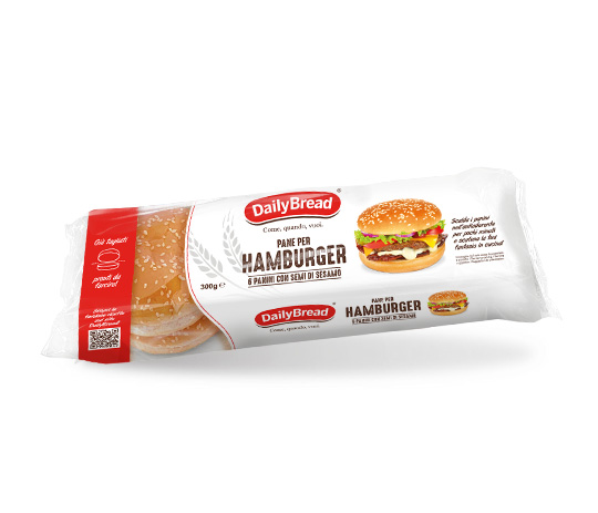 Hamburger Buns con semi di Sesamo x6
