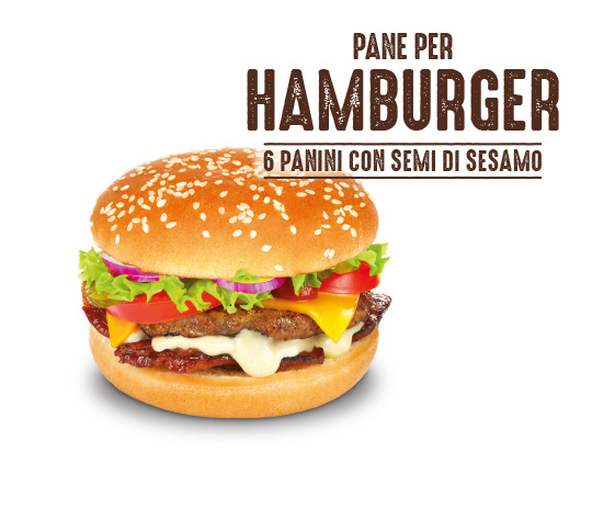 Hamburger Buns con semi di Sesamo x6