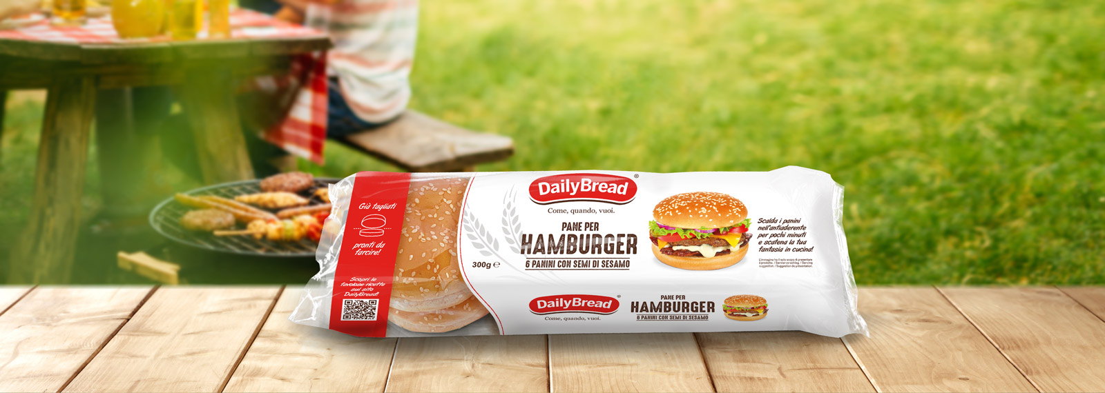 Hamburger Buns con semi di Sesamo x6