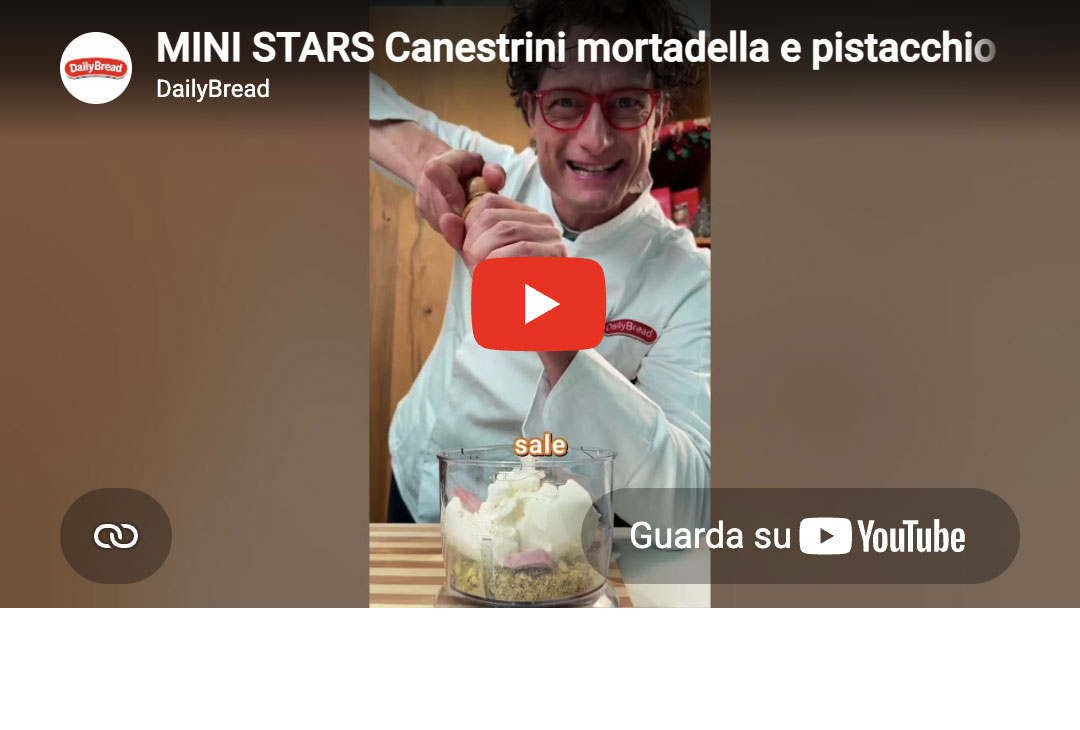 Canestrini con mortadella e pistacchio