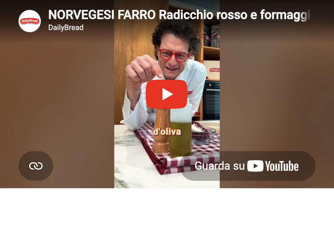 Norvegesi al farro con radicchio rosso e formaggio caprino